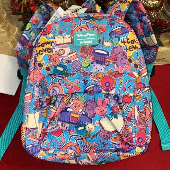 NWT - LOUNGEFLY + DISNEY PIXAR EDITION MINI BACKPACK🩵🎒💎🎁🩷 - Picture 2 of 15